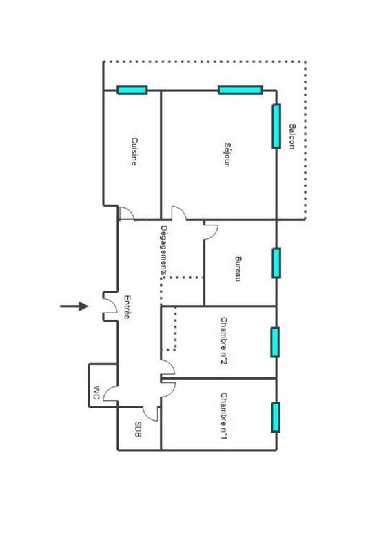 Appartement - 80 m² - 4 pièces