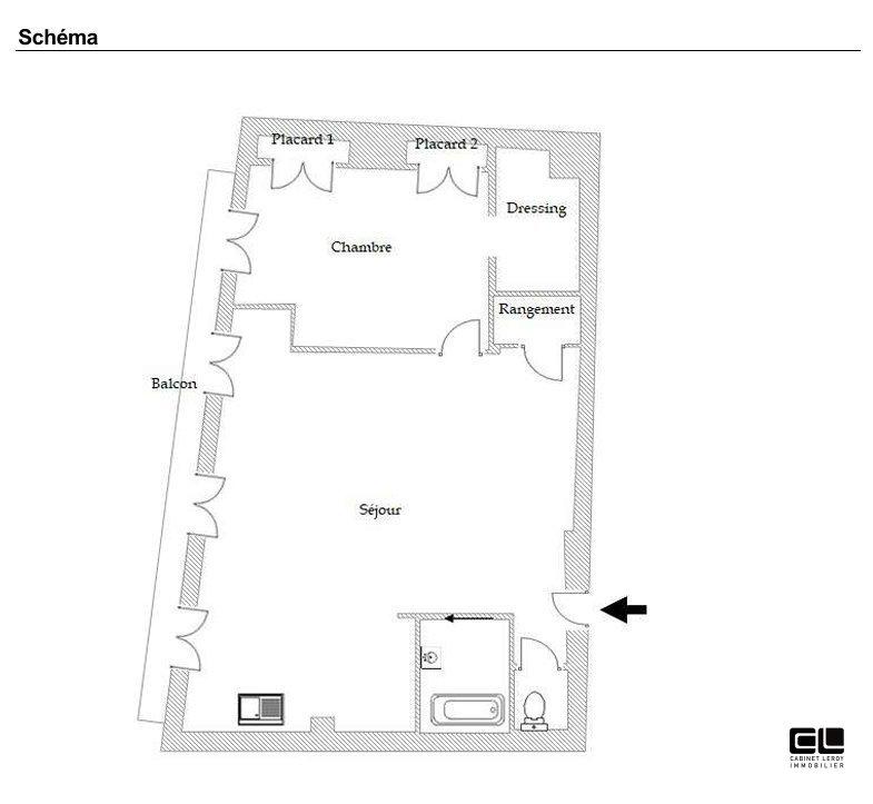 Appartement - 56 m² - 2 pièces