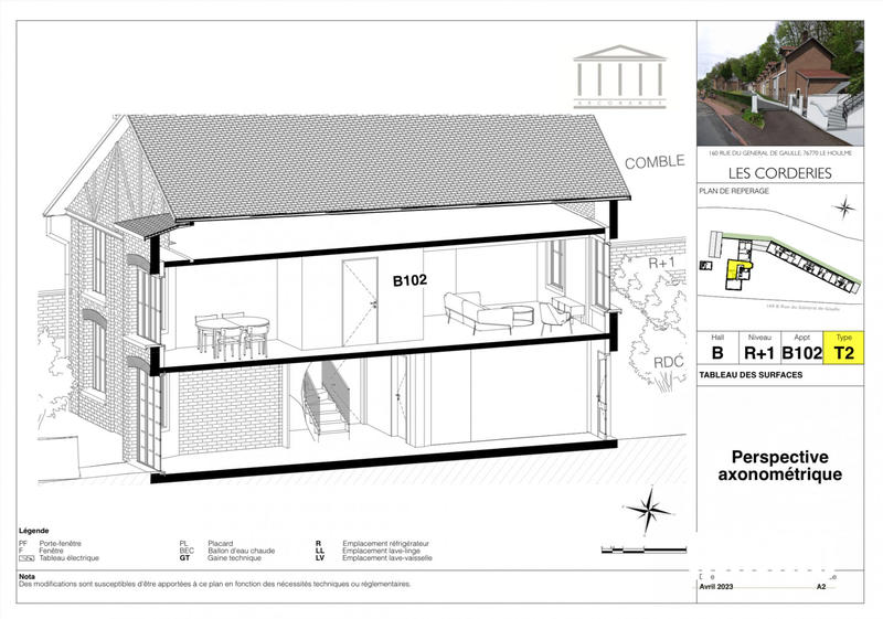 Appartement - 51 m² - 2 pièces