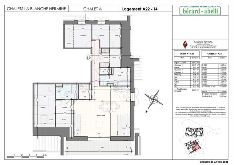 Appartement - 93 m² - 4 pièces
