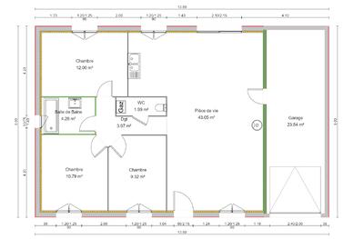 Maison - 79 m² - 4 pièces