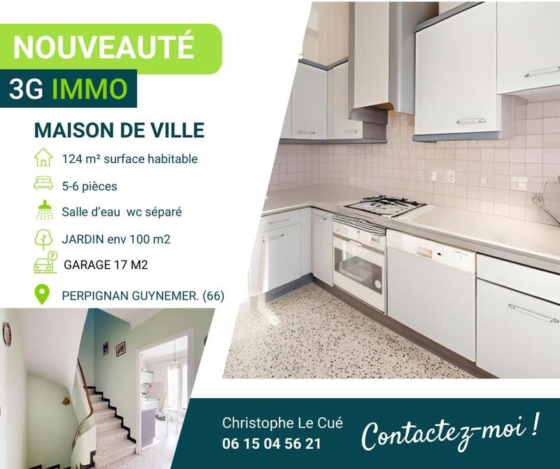 Maison de ville - 124 m² - 5 pièces