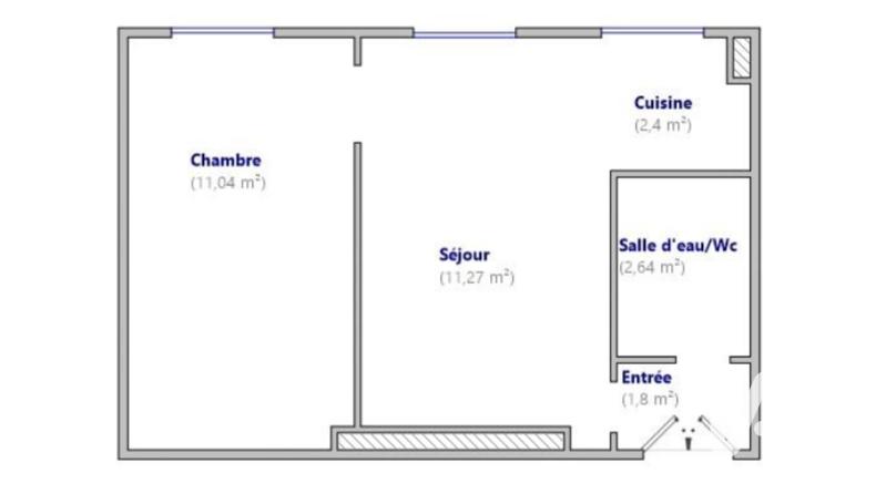 Appartement - 29 m² - 2 pièces