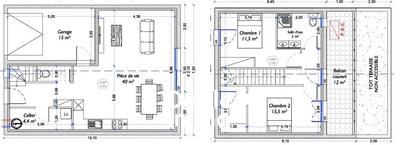 Maison - 80 m² - 3 pièces