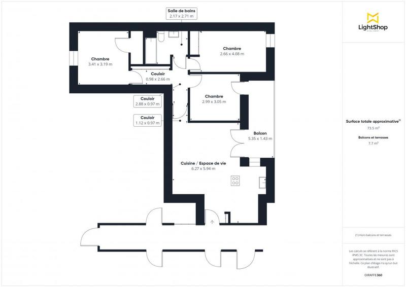 Appartement - 74 m² - 4 pièces