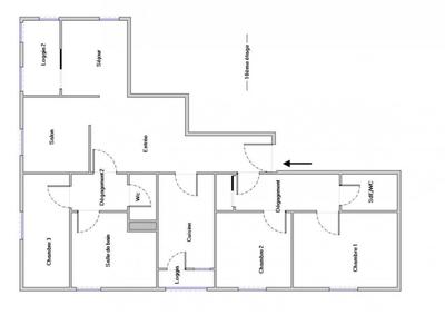 Appartement - 105 m² - 5 pièces