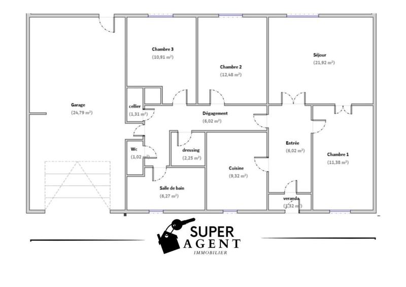 Maison - 89 m² - 4 pièces