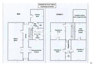 Pavillon - 190 m² - 8 pièces