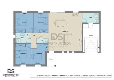 Maison - 102 m² - 6 pièces