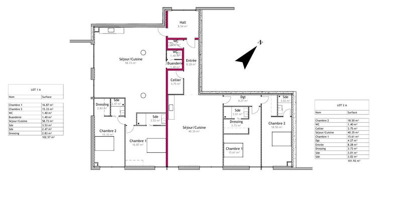 Appartement - 209 m² - 4 pièces