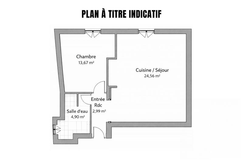 Appartement - 46 m² - 2 pièces