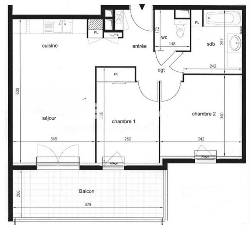 Appartement - 57 m² - 3 pièces