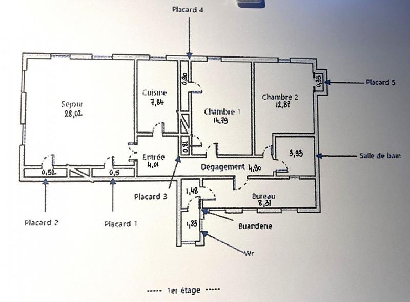 Appartement - 90 m² - 4 pièces