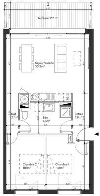 Appartement - 67 m² - 3 pièces