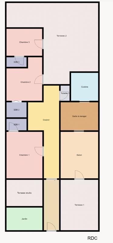 Chambre - 24 m² - 14 pièces