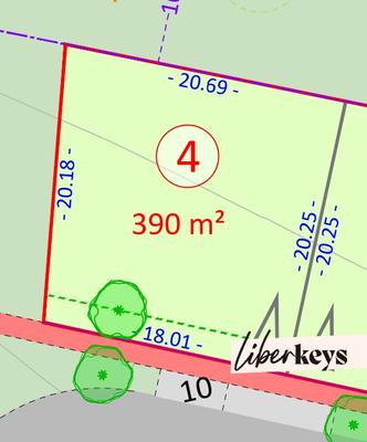 Terrain constructible - 390 m²