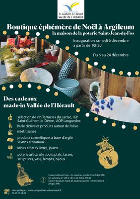Boutique Éphémère de Noël à Argileum