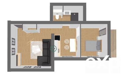 Appartement - 45 m² - 2 pièces