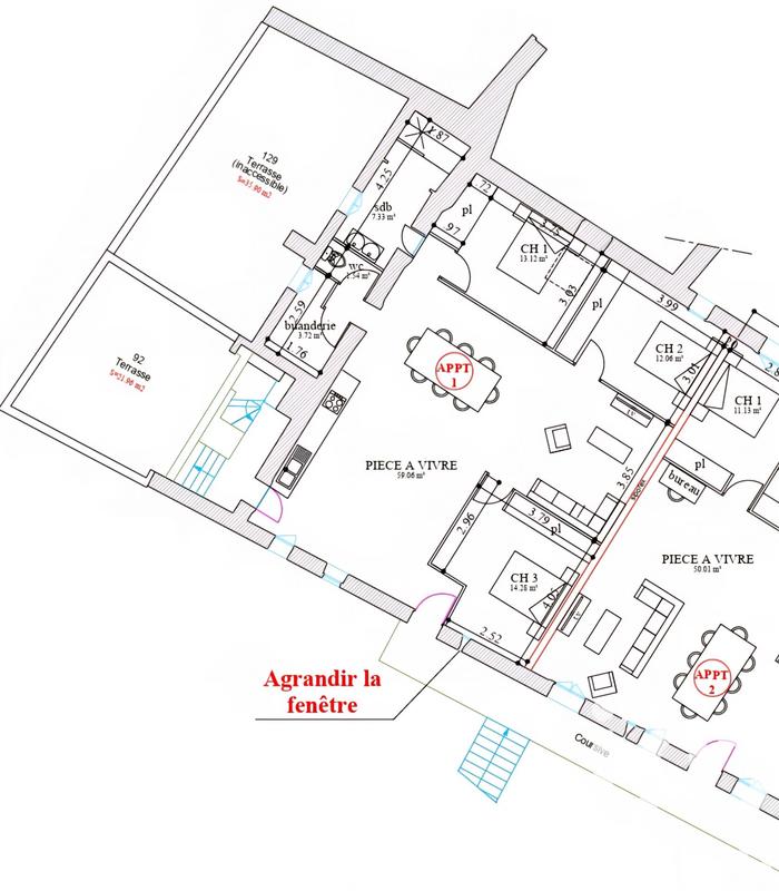 Appartement - 110 m² - 4 pièces