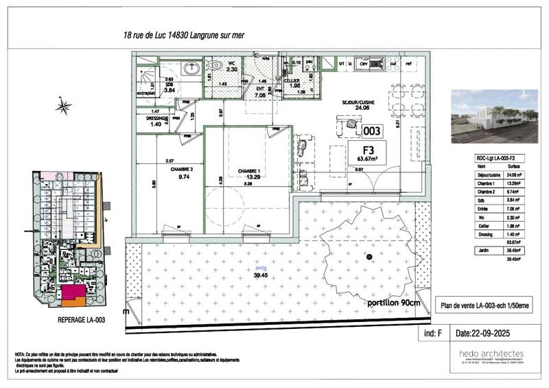 Appartement - 64 m² - 3 pièces
