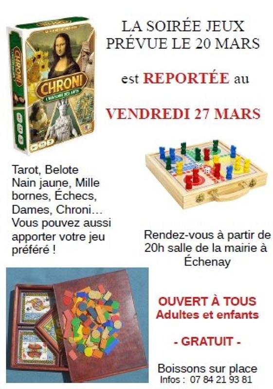 Soirée jeux de société