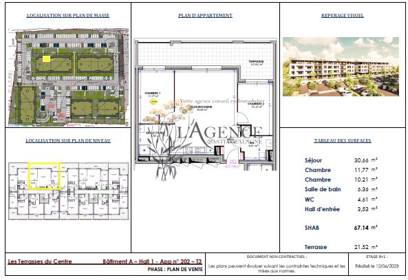 Appartement - 67 m² - 3 pièces