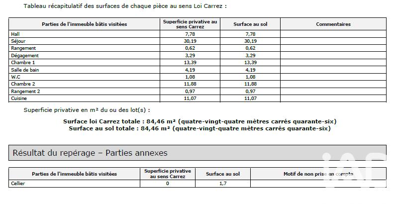 Appartement - 84 m² - 3 pièces
