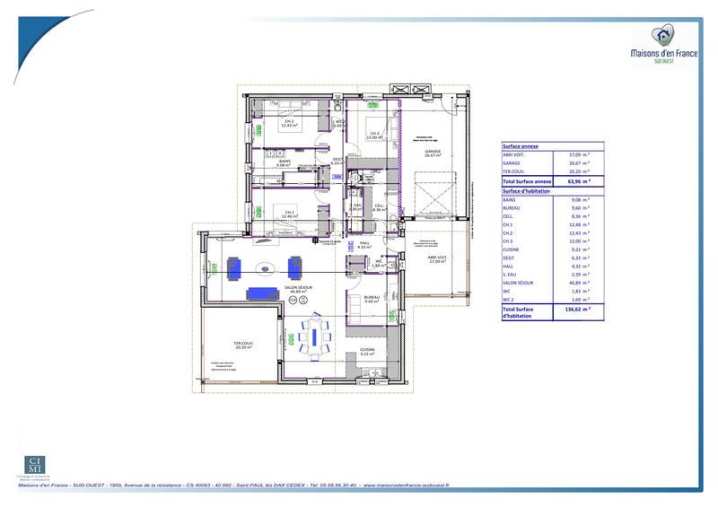 Maison - 136 m² - 5 pièces