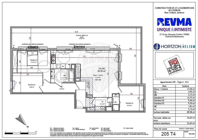 Appartement - 89 m² - 4 pièces