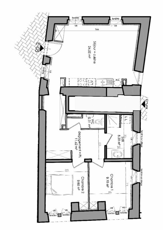 Appartement - 62 m² - 3 pièces