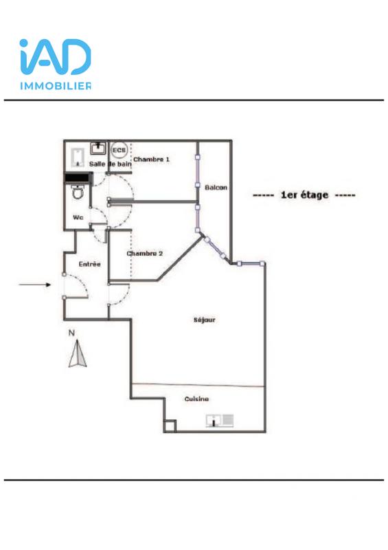 Appartement - 65 m² - 3 pièces