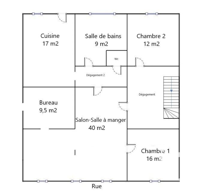 Maison de ville - 144 m² - 6 pièces