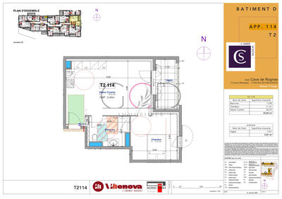 Appartement - 44 m² - 2 pièces
