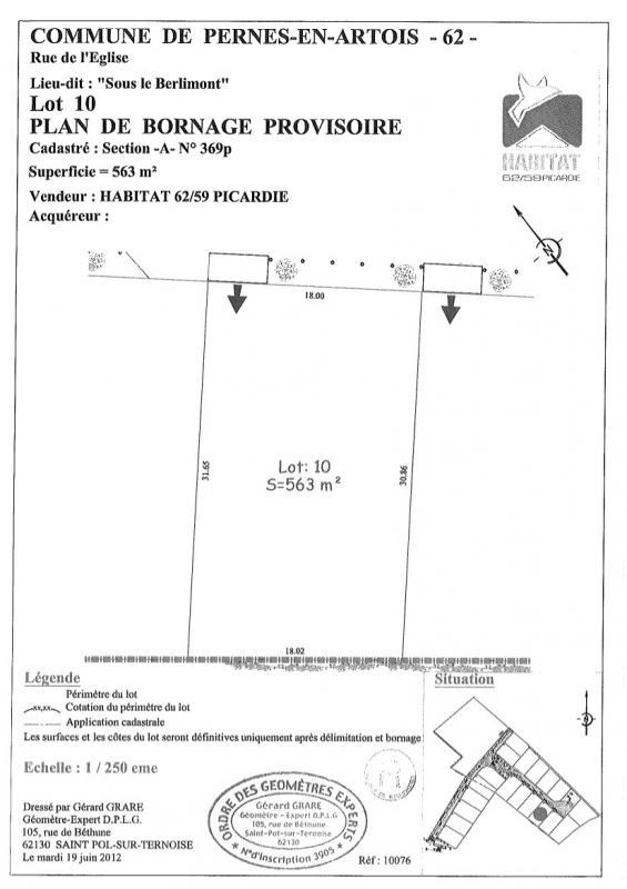 Terrain constructible - 563 m²