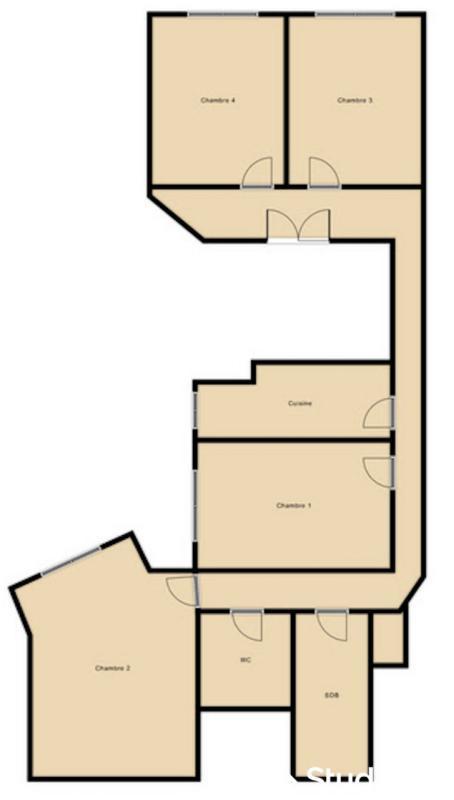 Chambre - 13 m² - 1 pièce