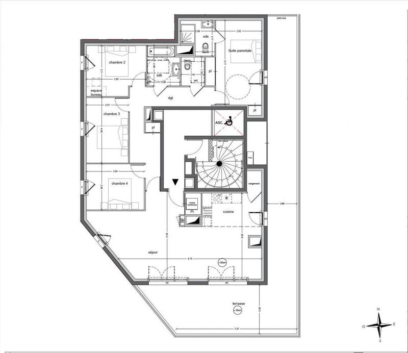 Appartement - 116 m² - 4 pièces