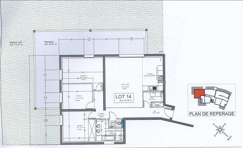 Appartement - 101 m² - 4 pièces