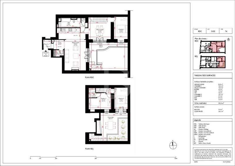 Appartement - 93 m² - 4 pièces