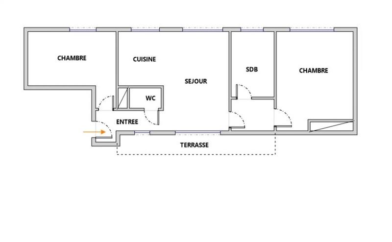 Appartement - 56 m² - 3 pièces