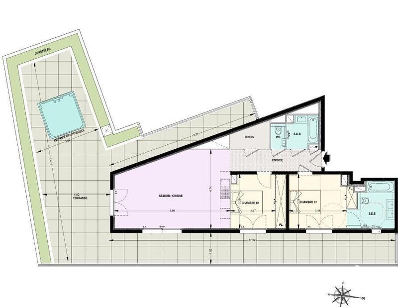 Appartement - 74 m² - 3 pièces