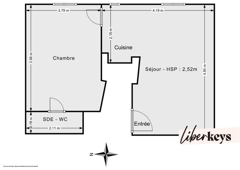 Appartement - 29 m² - 2 pièces