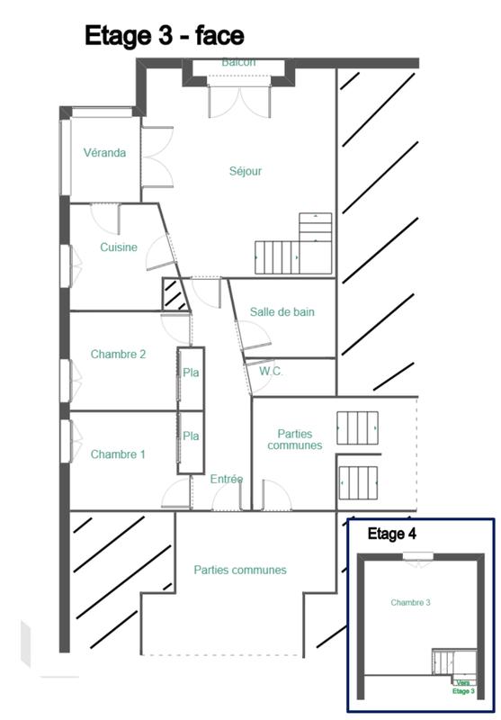 Duplex - 90 m² - 4 pièces