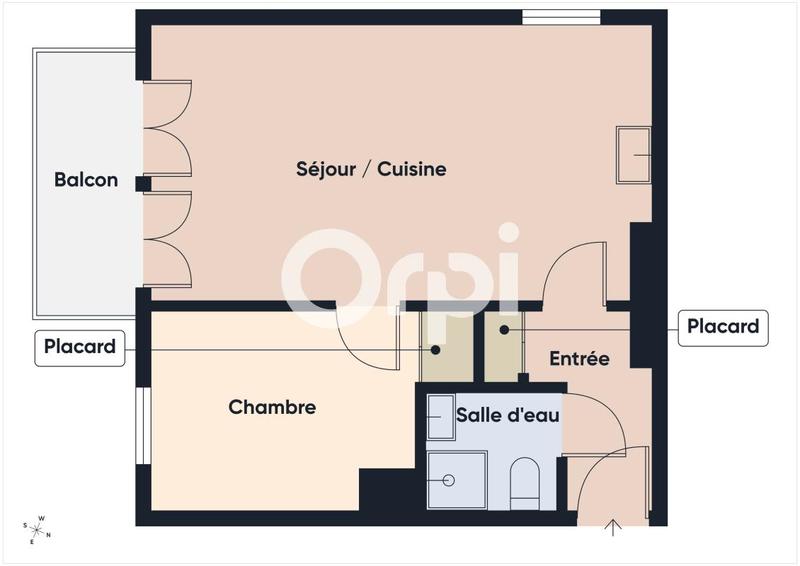 Appartement - 38 m² - 2 pièces