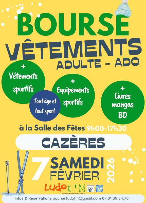 Bourse aux vêtements et petit équipement sportif