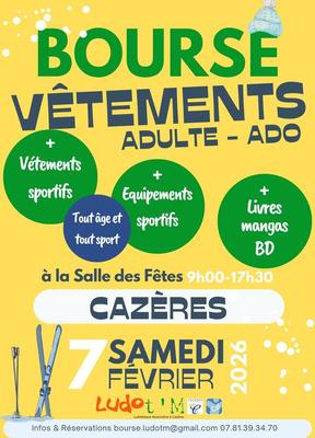 Bourse aux vêtements et petit équipement sportif