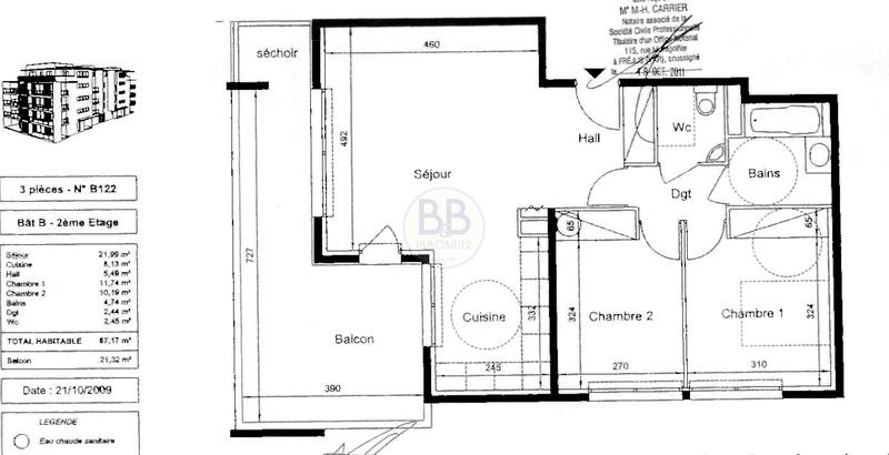 Appartement - 68 m² - 3 pièces