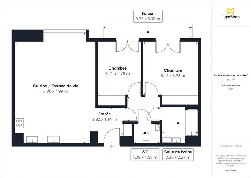 Appartement - 71 m² - 3 pièces