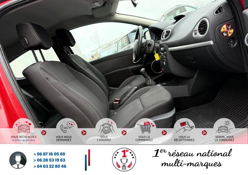 Renault Clio III 1.2i 16v 75Cv Red Color Dynamique Crit'Air 1 *1°Main*175 000Km*Véhicule Sous Garantie*Ct Révision Kit Distribution Ok*Carte Grise Moitié prix (Véhicule plus de 10 ans)*Plus 100 Points Contrôles Effectue*Pneus 4 saisons ("M+S")*Climatisati