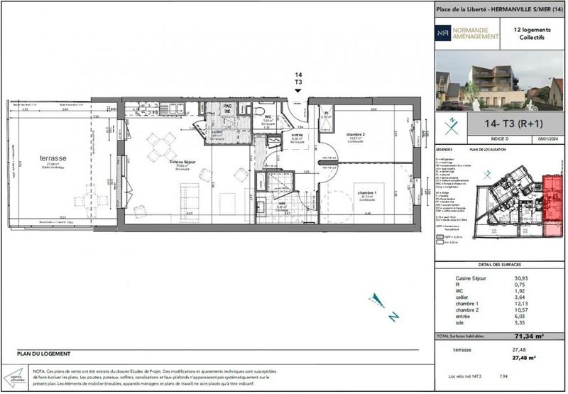 Appartement - 71 m²