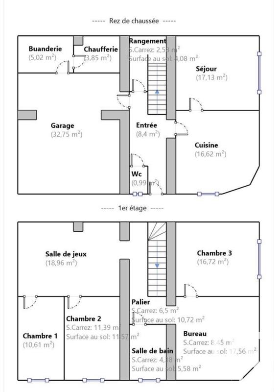 Maison de village - 123 m² - 6 pièces